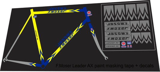 F.MOSER Leader (1990s) AX Frame Decal Set - Bike Decal Replace