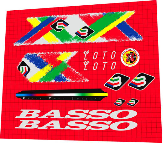 BASSO Loto (1993) Frame Decal Set - Bike Decal Replace