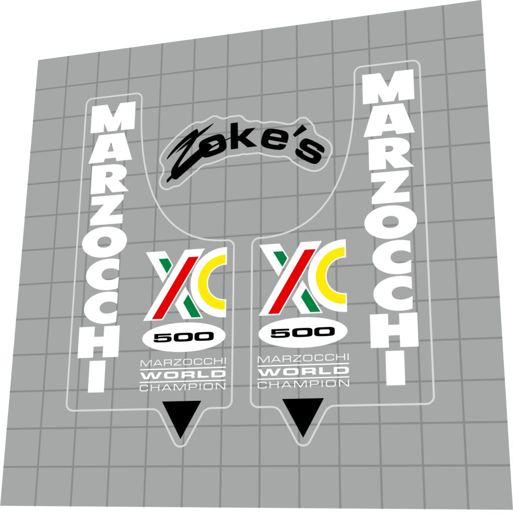 MARZOCCHI XC (1993) 500 Fork Decal Set - Bike Decal Replace