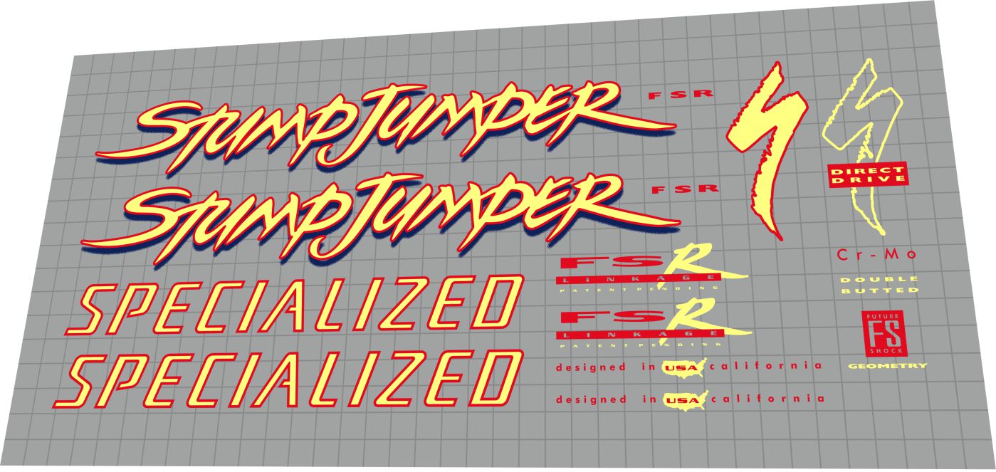 SPECIALIZED Stumpjumper (1994) FSR Frame Decal Set