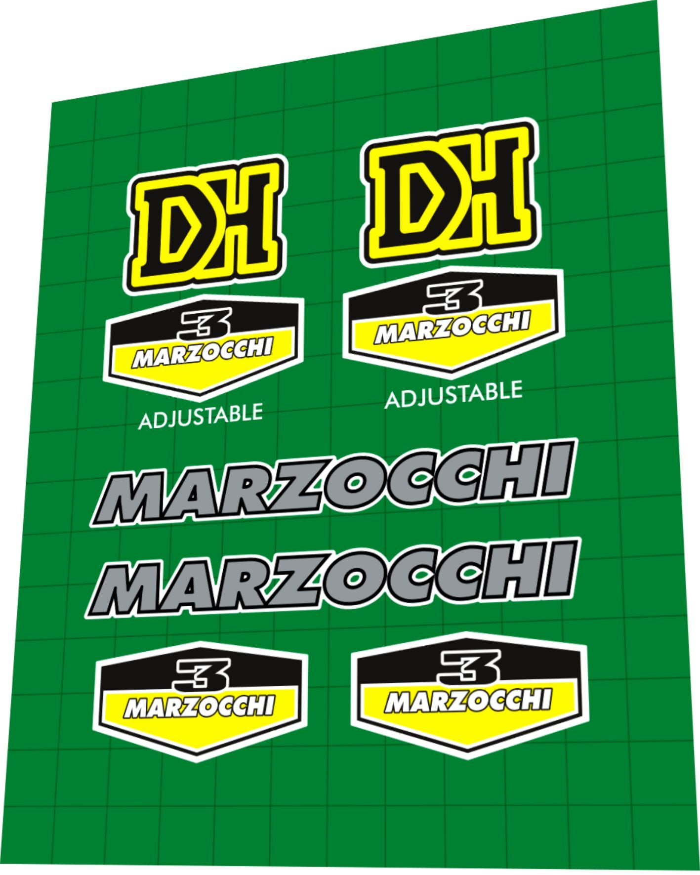 MARZOCCHI DH3 (1996) Fork Decal Set - Bike Decal Replace