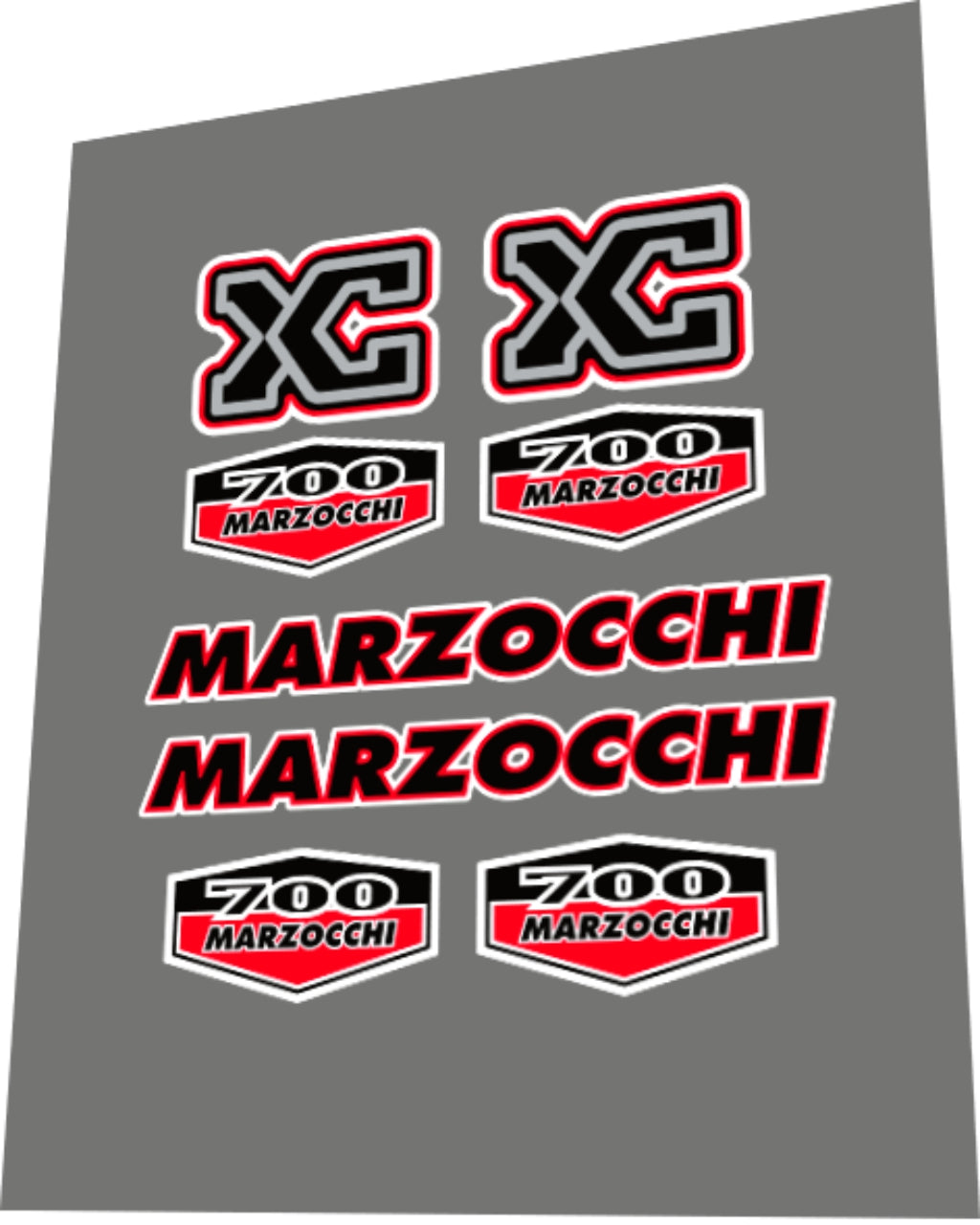 MARZOCCHI XC (1996) 700 Fork Decal Set - Bike Decal Replace