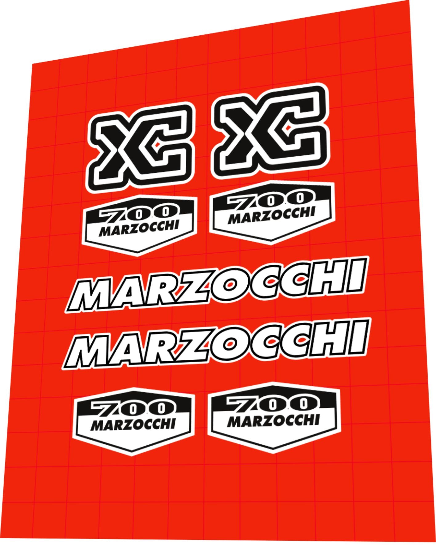 MARZOCCHI XC (1996) 700 Fork Decal Set - Bike Decal Replace