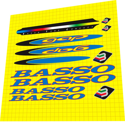 BASSO Gap (1997) Frame Decal Set - Bike Decal Replace