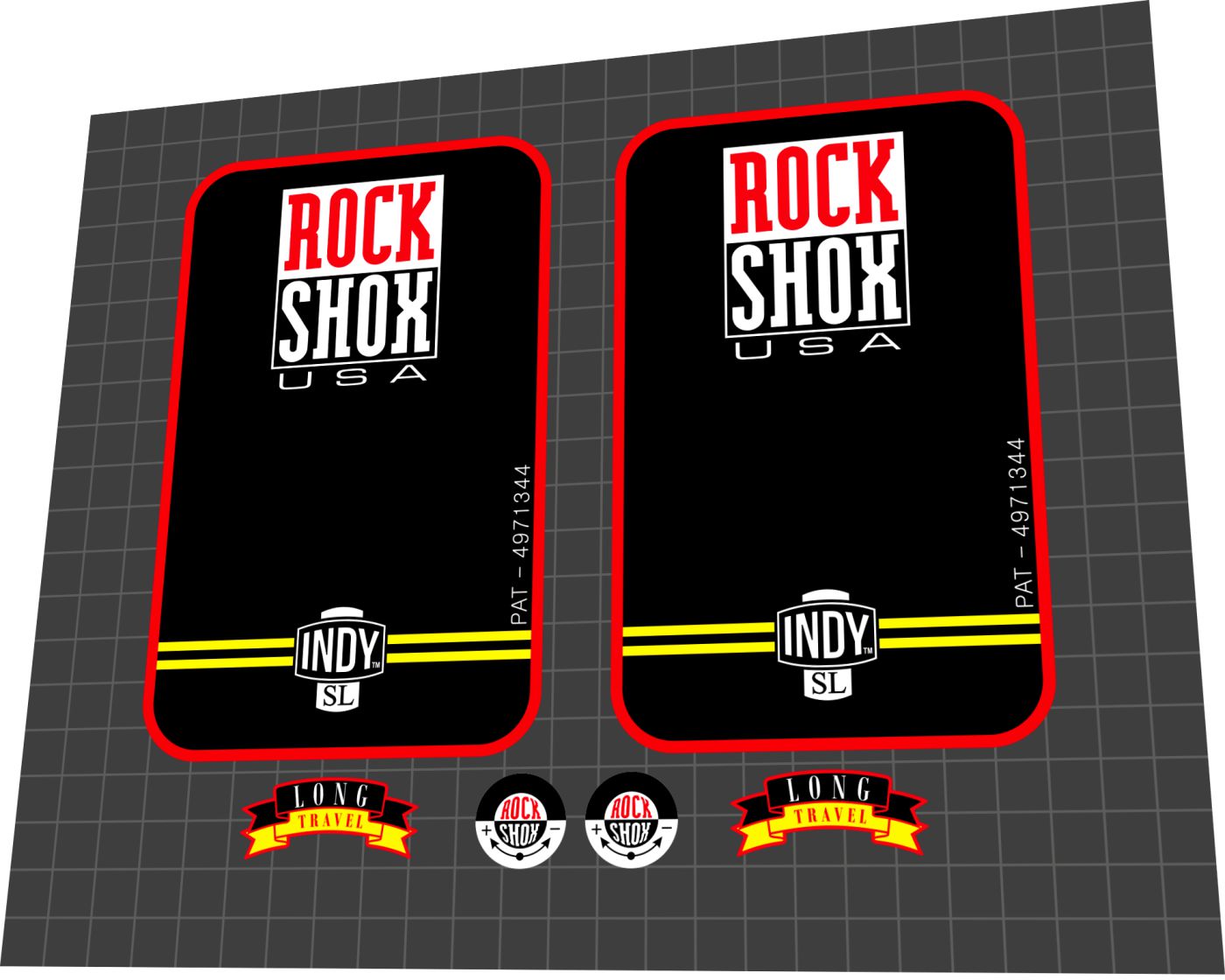 ROCKSHOX Indy (1997) SL Fork Decal Set | Bike Decal Replace