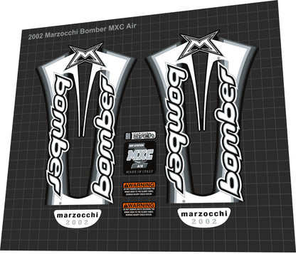 MARZOCCHI Bomber (2002) MXC Air Fork Decal Set - Bike Decal Replace