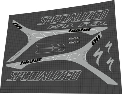 SPECIALIZED BigHit (2003) DH Frame Decal Set - Bike Decal Replace