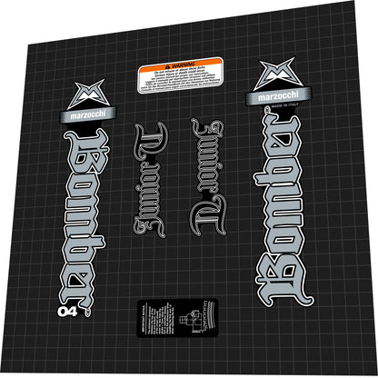 MARZOCCHI Bomber (2004) Junior T Fork Decal Set - Bike Decal Replace