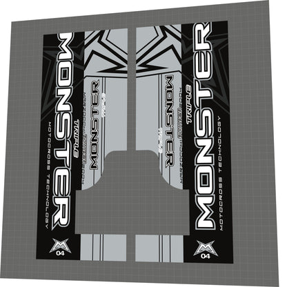 MARZOCCHI Bomber (2004) Monster Triple Fork Decal Set - Bike Decal Replace