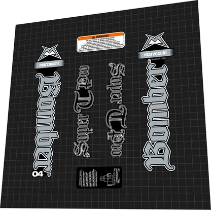 MARZOCCHI Bomber (2004) Super T Pro Fork Decal Set - Bike Decal Replace