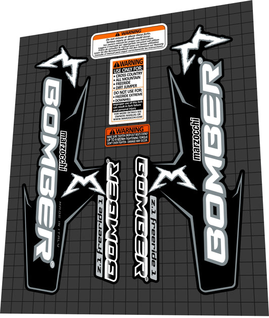 MARZOCCHI Bomber (2005) Freeride 1 Z1 Fork Decal Set - Bike Decal Replace