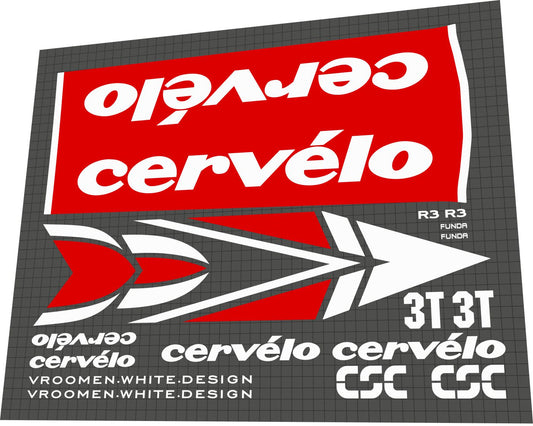 CERVELO R3 (2007-2009) Frame Decal Set - Bike Decal Replace