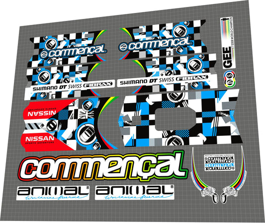 COMMENCAL Supreme (2009) DH Atherton Animal Frame Decal Set - Bike Decal Replace