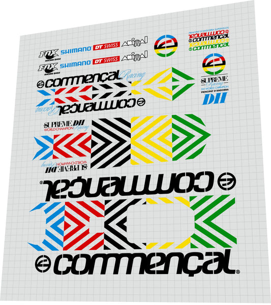 COMMENCAL Supreme (2009) DH WC Frame Decal Set - Bike Decal Replace