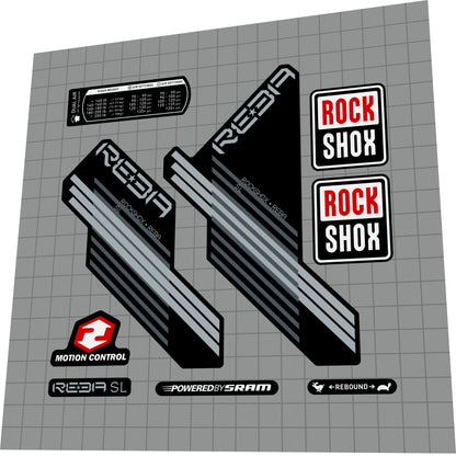 ROCKSHOX Reba (2010) SL Fork Decal Set - Bike Decal Replace