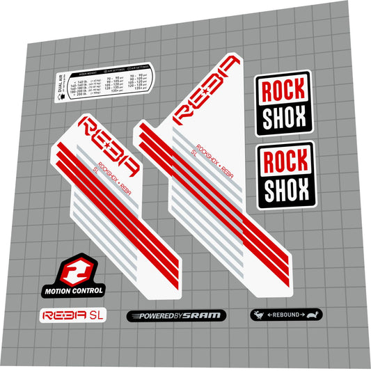 ROCKSHOX Reba (2010) SL Fork Decal Set - Bike Decal Replace