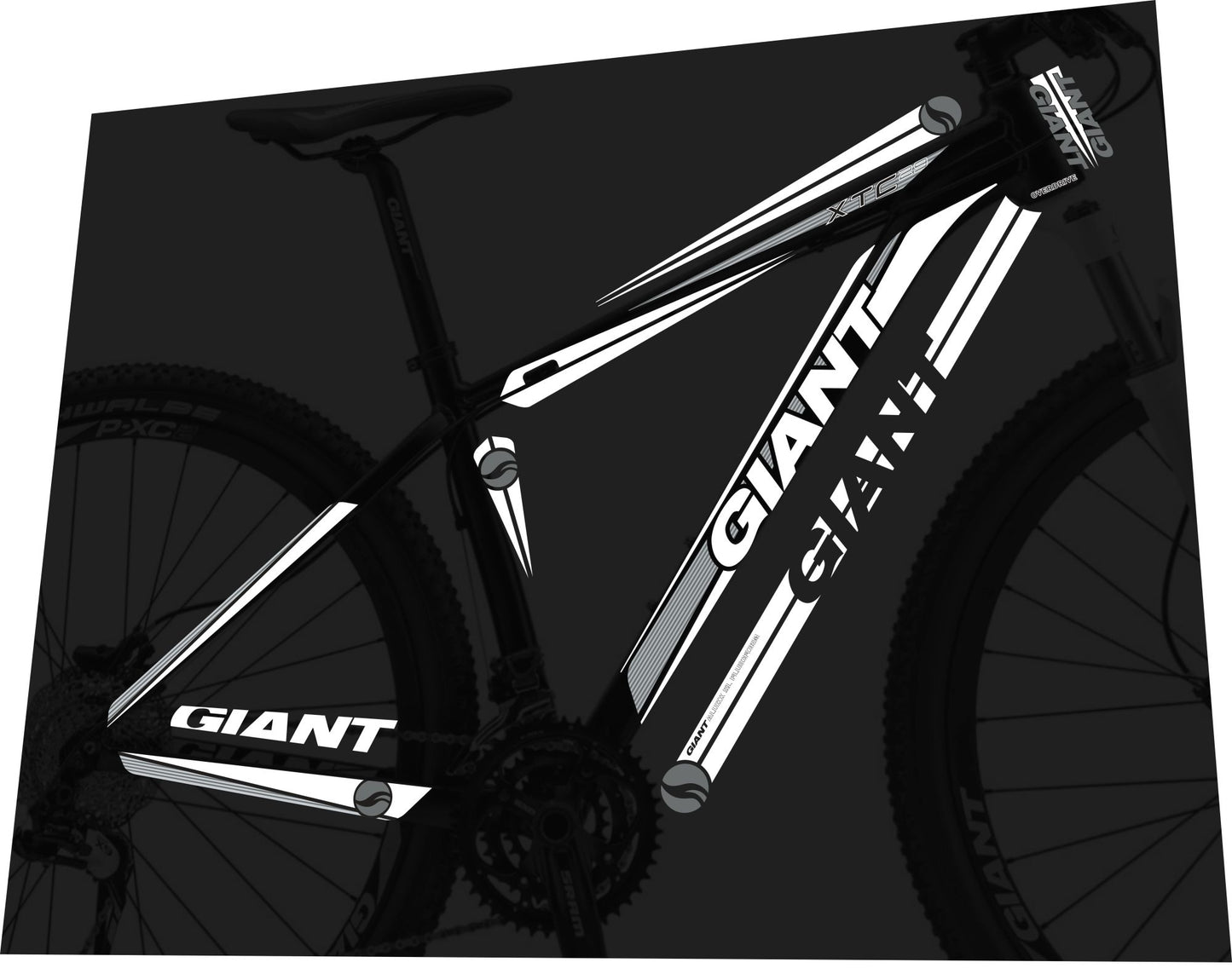 GIANT XTC (2012) 29 Frame Decal Set - Bike Decal Replace