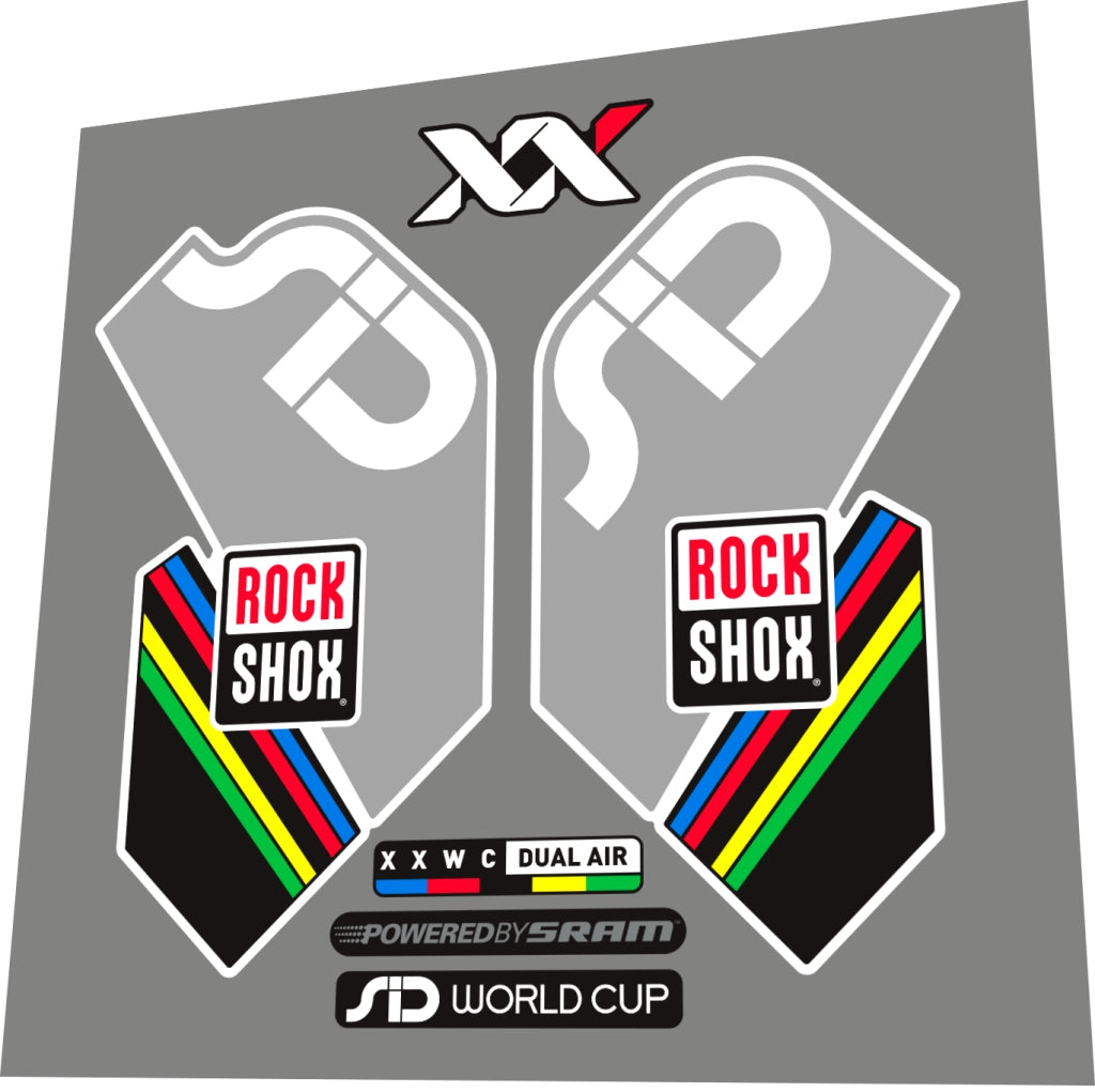ROCKSHOX SID (2012) XX World Cup Fork Decal Set - Bike Decal Replace