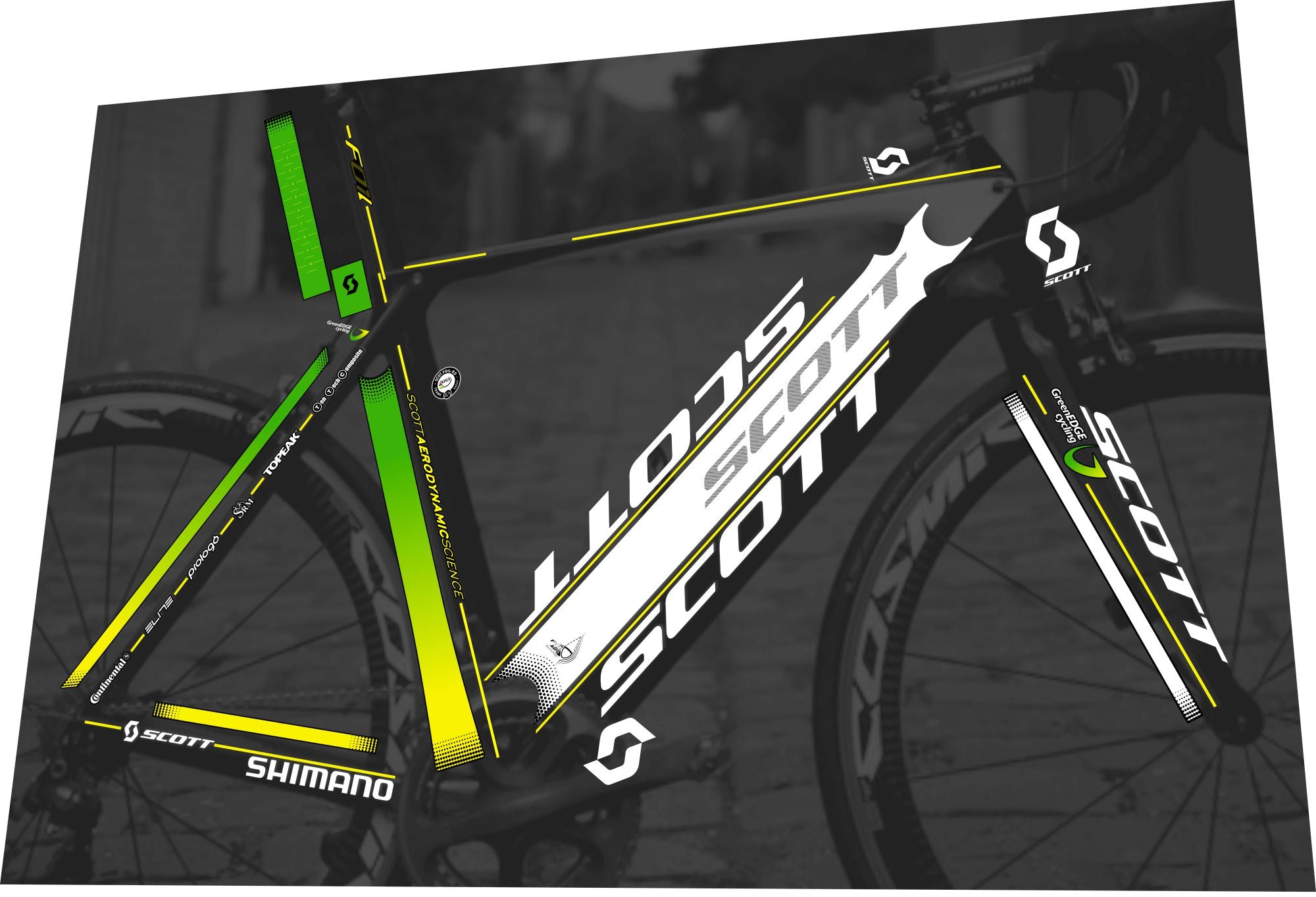 SCOTT Foil 2012 Team Issue Frame Decal Set