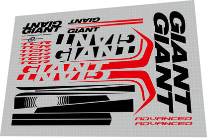 GIANT TCR (2013) Advanced Frame Decal Set - Bike Decal Replace