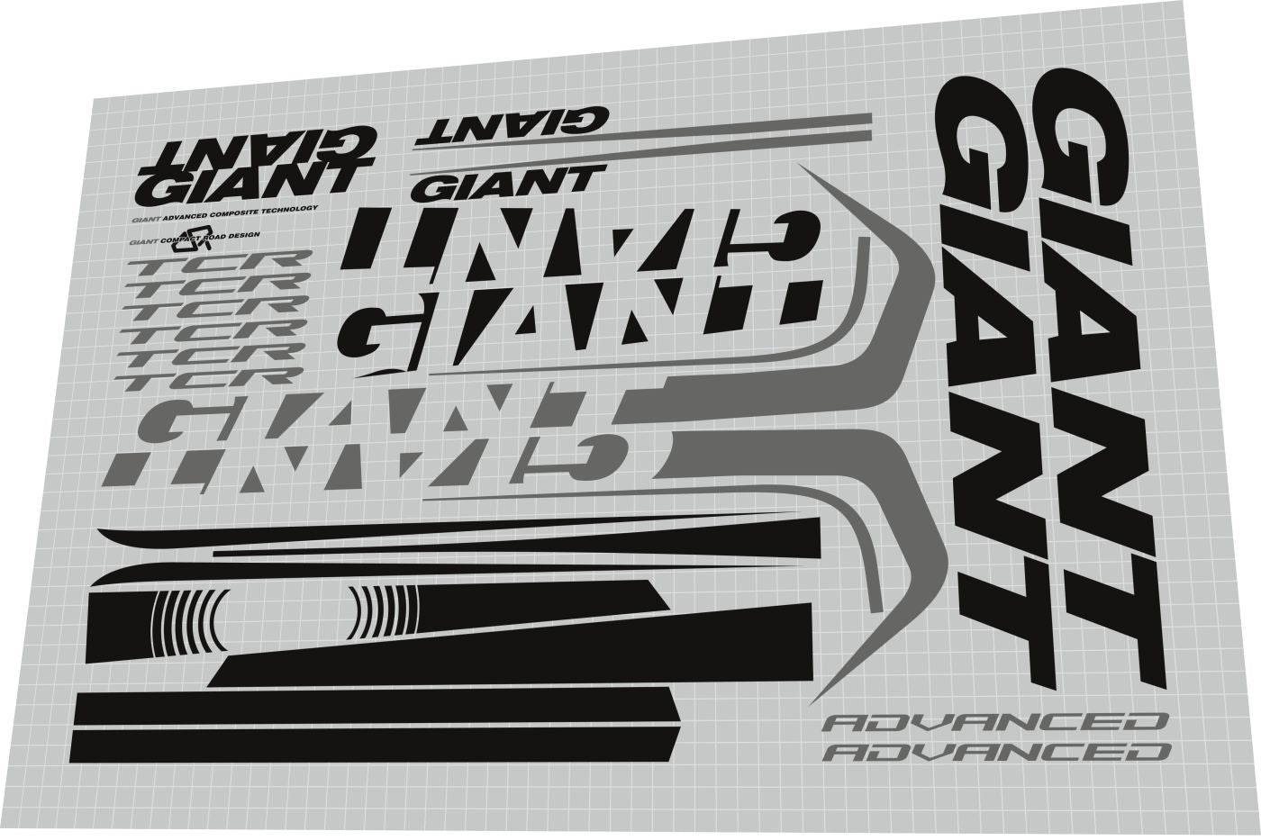 GIANT TCR 2013 Advanced Frame Decal Set