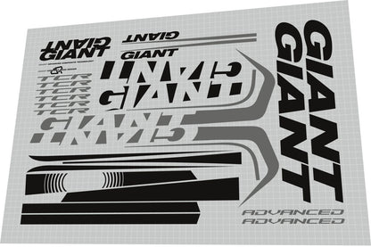 GIANT TCR (2013) Advanced Frame Decal Set - Bike Decal Replace