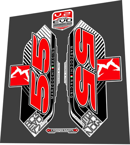 MARZOCCHI 55 (2013) RC3 EVO Titanium V.2 Fork Decal Set - Bike Decal Replace