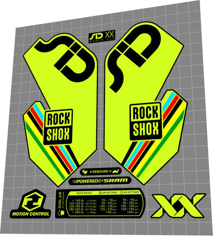 ROCKSHOX SID (2013) XX World Cup Fork Decal Set - Bike Decal Replace
