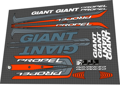 GIANT Propel (2014) Advanced Frame Decal Set - Bike Decal Replace