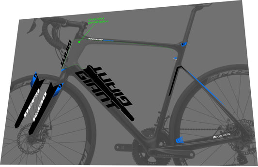 GIANT Defy (2015-2017) Advanced Frame Decal Set - Bike Decal Replace