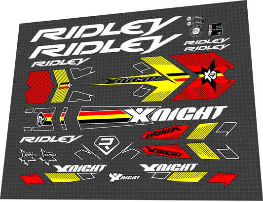 RIDLEY X-Night (2015) Frame Decal Set - Bike Decal Replace