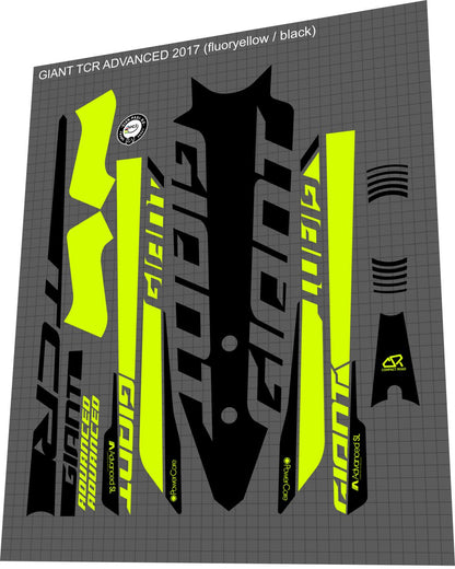 GIANT TCR (2016-2019) Advanced SL Frame Decal Set - Bike Decal Replace