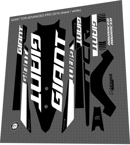 GIANT TCR (2016-2019) Advanced Pro Frame Decal Set - Bike Decal Replace