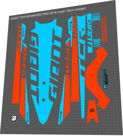 GIANT TCR (2016-2019) Advanced Pro Frame Decal Set - Bike Decal Replace