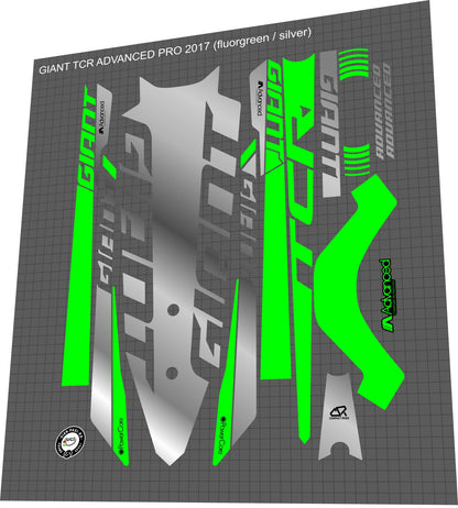 GIANT TCR (2016-2019) Advanced Pro Frame Decal Set - Bike Decal Replace