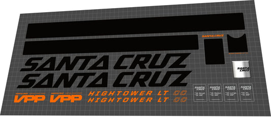 SANTA CRUZ Hightower LT C (2016-2019) Frame Decal Set - Bike Decal Replace