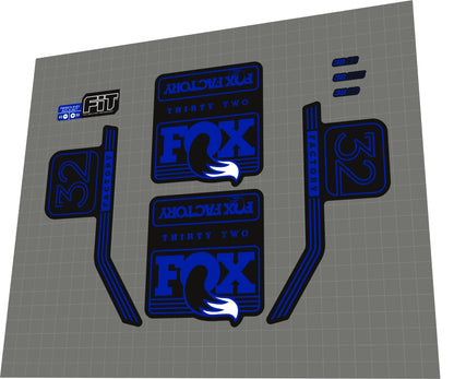 FOX Factory (2016) 32 Fork Decal Set - Bike Decal Replace