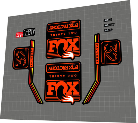FOX Factory (2016) 32 Fork Decal Set - Bike Decal Replace