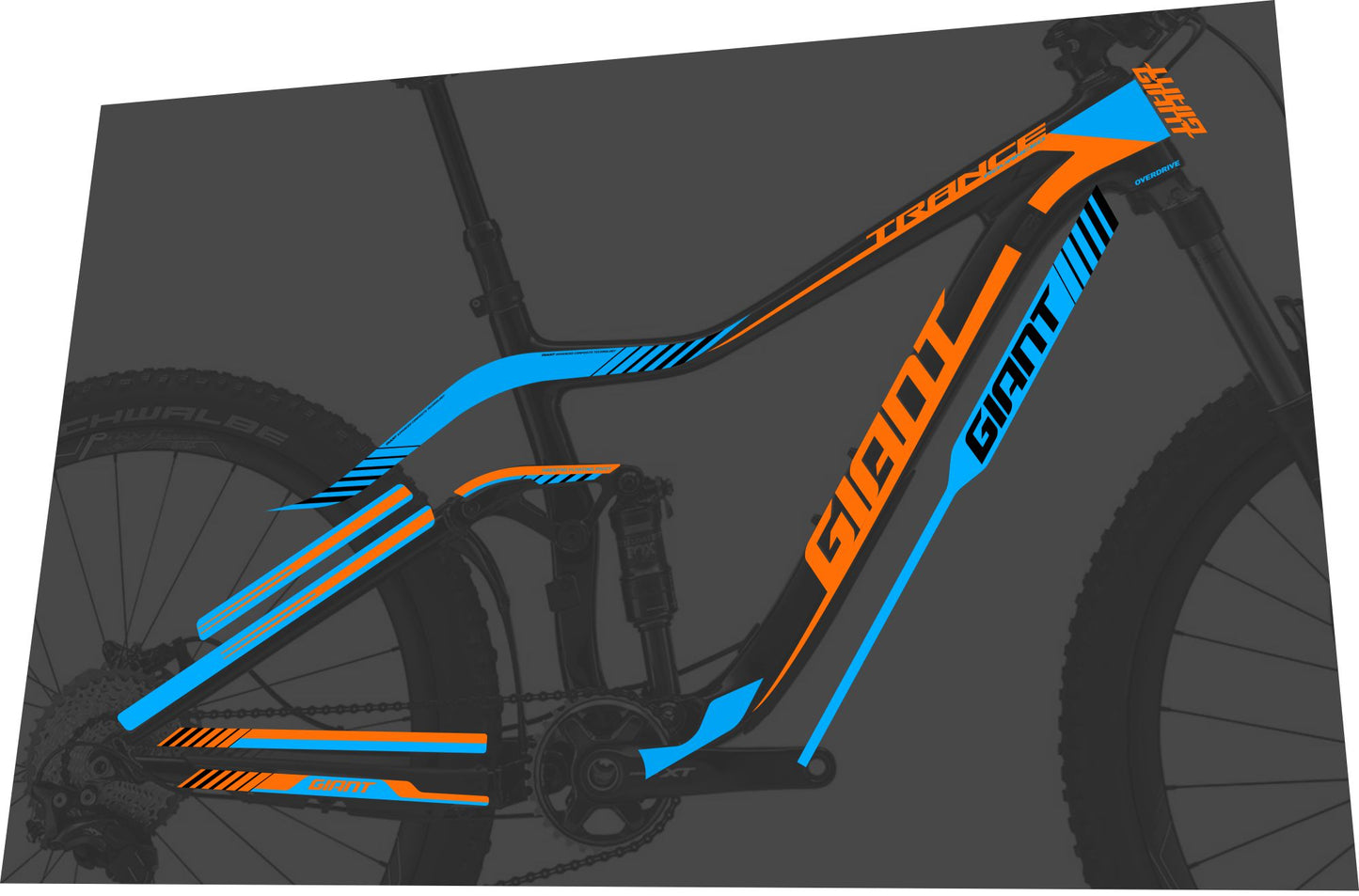 GIANT Trance (2017-2019) Advanced Frame Decal Set - Bike Decal Replace