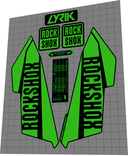 ROCKSHOX Lyrik (2016) RCT3 Fork Decal Set - Bike Decal Replace
