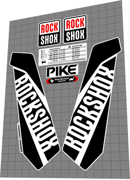 ROCKSHOX Pike (2016) RCT3 Fork Decal Set - Bike Decal Replace