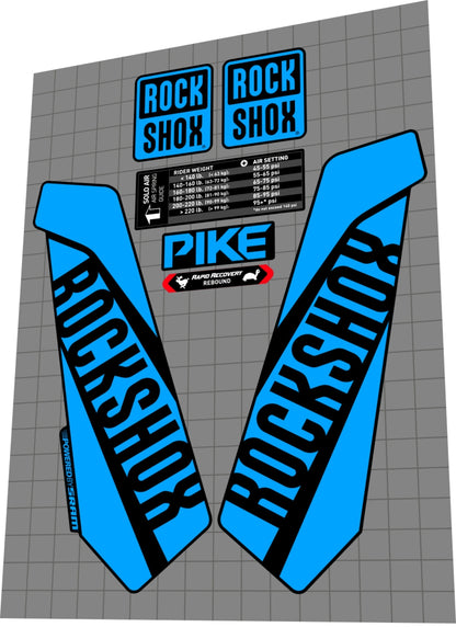 ROCKSHOX Pike (2016) RCT3 Fork Decal Set - Bike Decal Replace