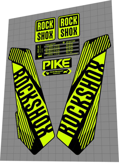 ROCKSHOX Pike (2016) RCT3 Fork Decal Set - Bike Decal Replace