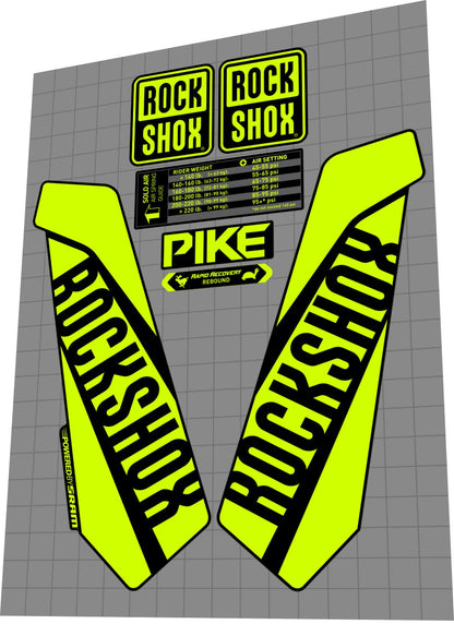 ROCKSHOX Pike (2016) RCT3 Fork Decal Set - Bike Decal Replace