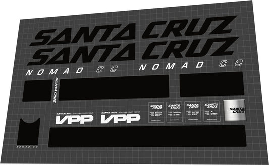 SANTA CRUZ Nomad 4 (2017-2020) Frame Decal Set - Bike Decal Replace