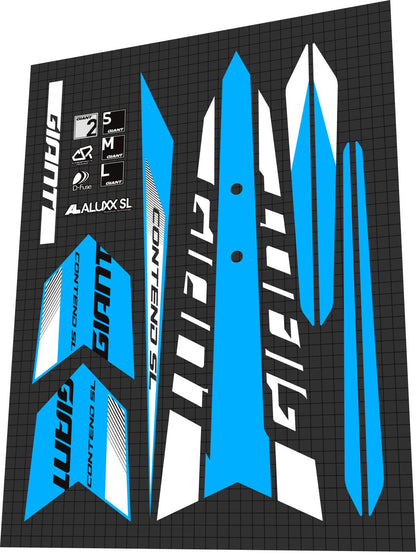 GIANT Contend (2017) SL Frame Decal Set - Bike Decal Replace
