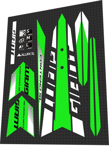 GIANT Contend (2017) SL Frame Decal Set - Bike Decal Replace