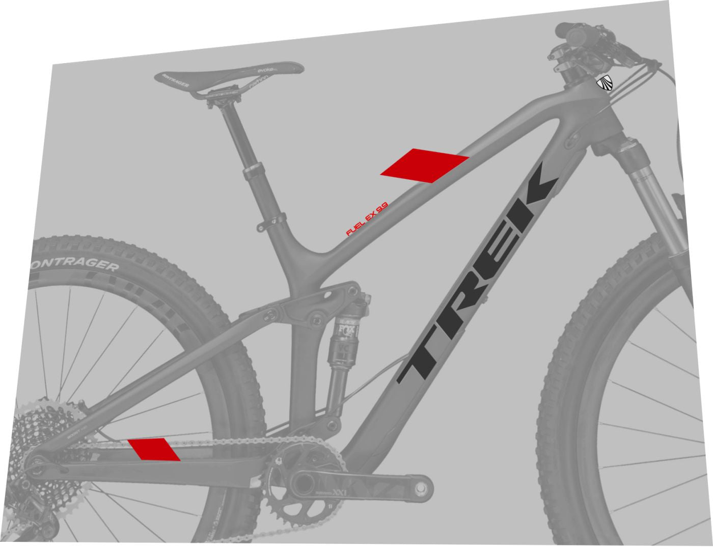 TREK Fuel EX 9.9 (2017) Frame Decal Set | Bike Decal Replace