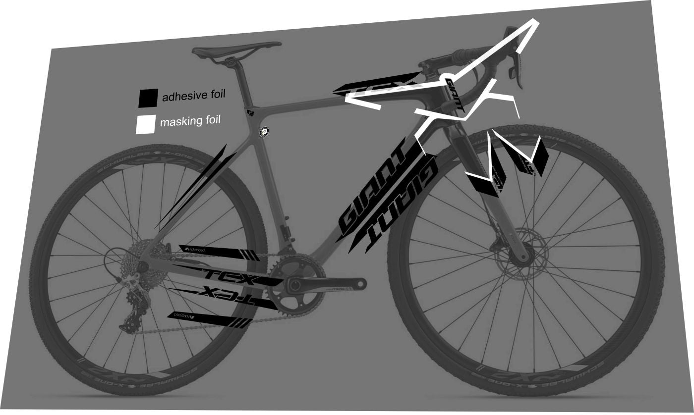 GIANT TCX (2016-2019) Advanced Frame Decal Set - Bike Decal Replace