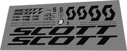 SCOTT Foil (2019) RC Frame Decal Set - Bike Decal Replace